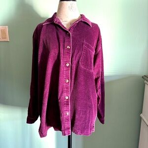 XL purple corduroy shirt